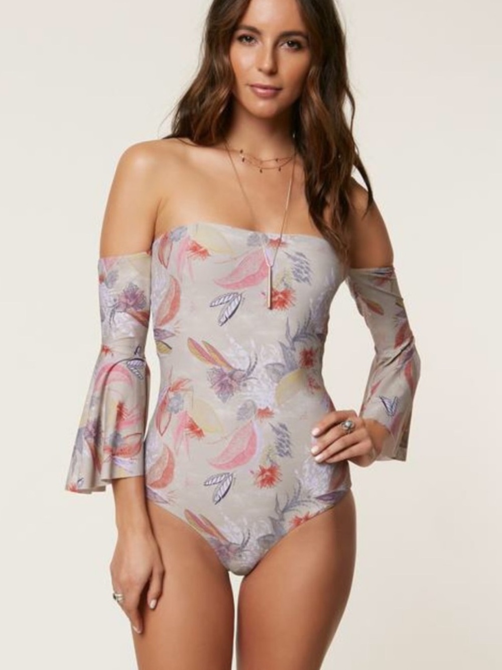 NWT O'Neill Off The Shoulder One Piece Swimsuit Small